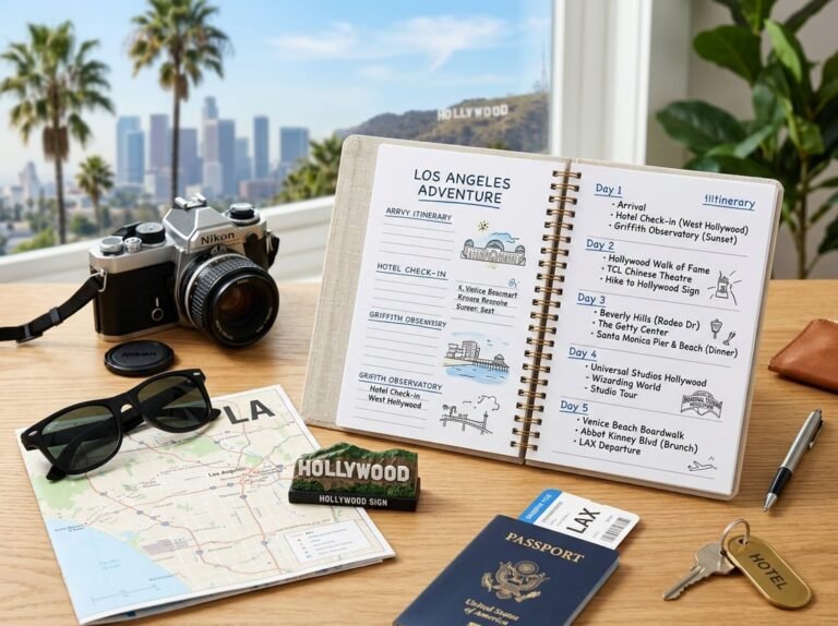 Los Angeles Trip Itinerary for 3, 4, or 5 Days